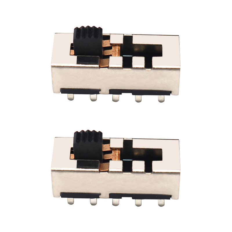 Interrupteur à glissière SS24H25 sans oreilles, épingles courtes, traction verticale, interrupteur audio à courant élevé, interrupteur électronique pour les appareils électroménagers
