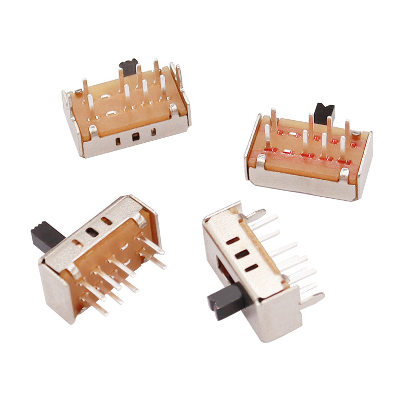 Interrupteur à glissière SS23D07, côté horizontal-Tirez l\'interrupteur coulissant, lampadaire trois-Interrupteur de position, commutateur de bande d\'alimentation